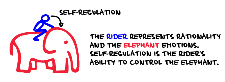 Seůf-regulation - elephant and rider